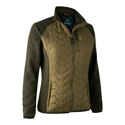 Deerhunter Ladies Beth Padded Jacket With Knit (UK 10) (DARK OLIVE) (5629)