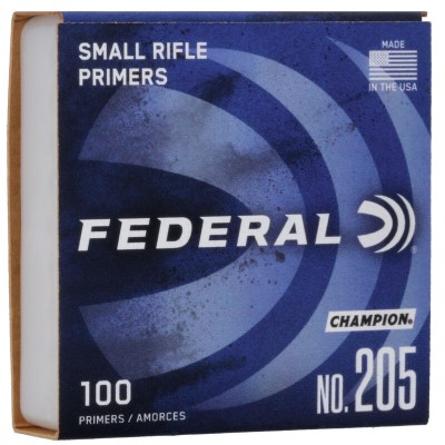 Federal Small Rifle Primers (100 Pack) (FED-205)