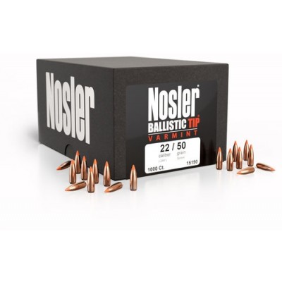 Nosler Ballistic Tip 22 CAL .224 60Grn Spitzer 100 Pack NSL34992