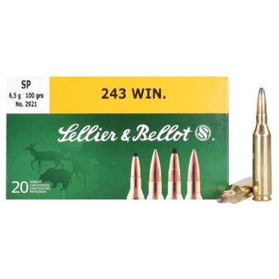 Sellier & Bellot 243 WIN 100Grn SP Ammunition 20 Pack 2921