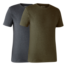Deerhunter Basic T-Shirt (2 Pack) (Large) (BROWN LEAF MELANGE) (8394)