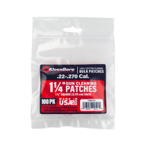 KleenBore 1 1/4" Cleaning Patches 22-270 CAL (100 Pack) (P201)