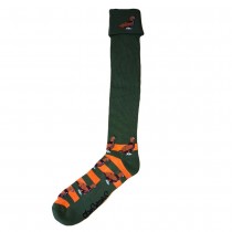 Shuttle Socks Shooting Sock Grouse (UK 8-12) (GREEN/ORANGE STRIPE)